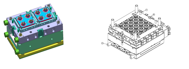 Design points of multi-cavities molds